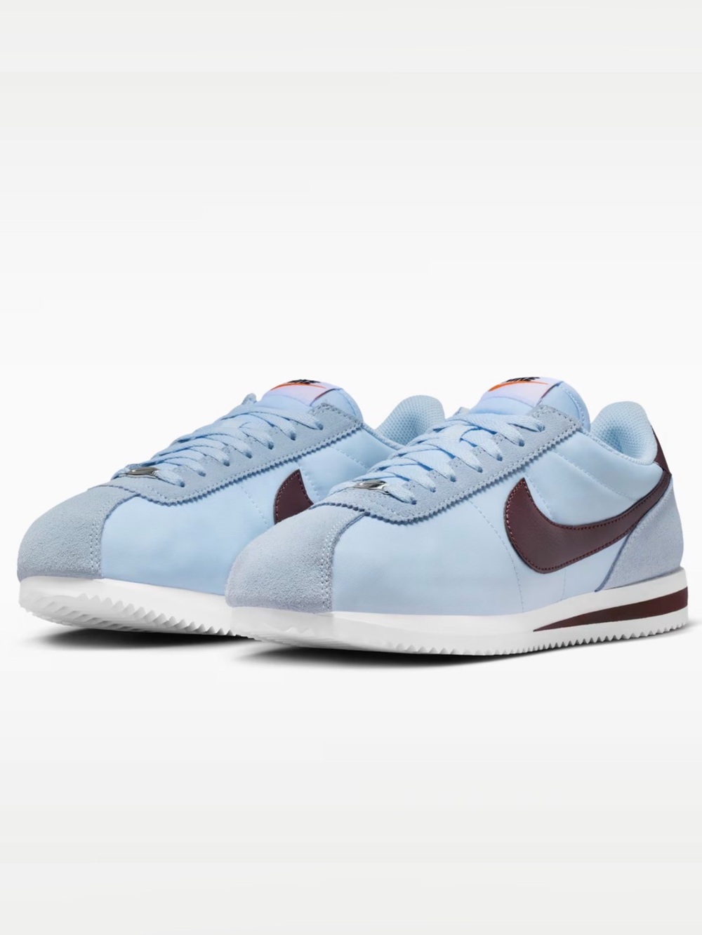 NEW Nike Cortez Textile in Celestine Blue/White/Burgundy Crush